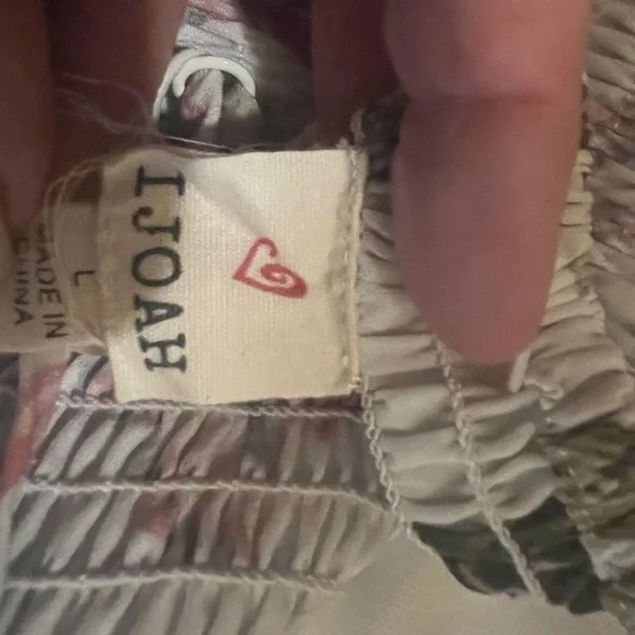 Floral Mini Dress in White and Pink - Picture 8 of 10